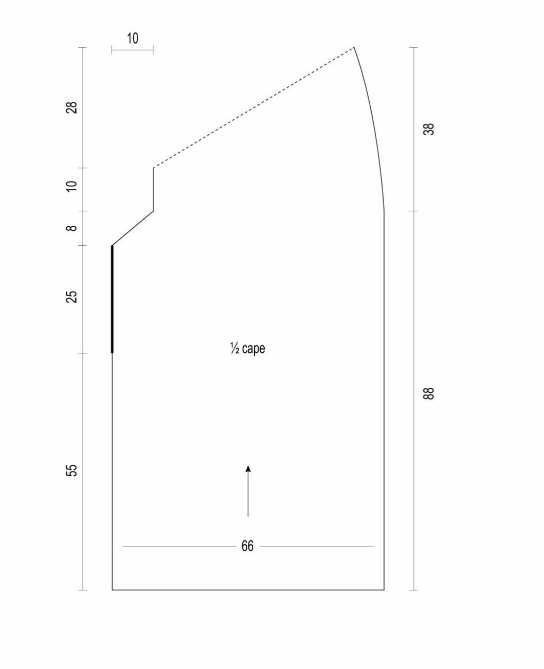 Diagram stickad poncho i mohair