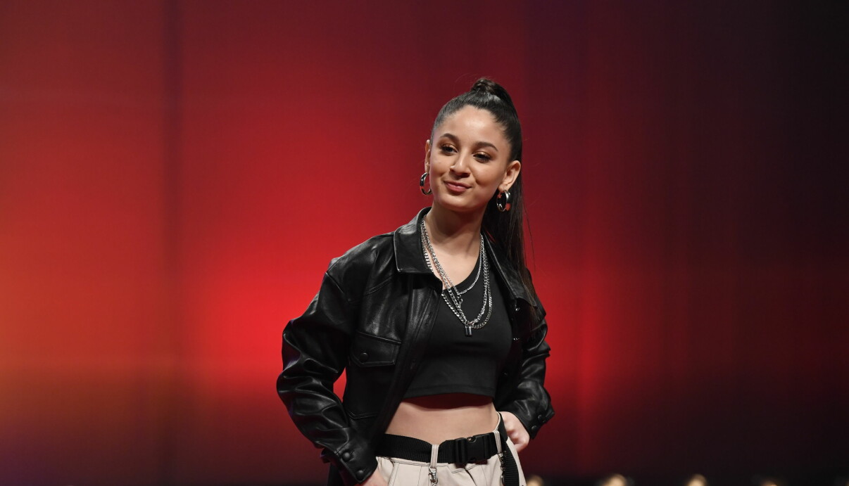 17-åriga Suzi P gör debut i <i>Melodifestivalen. </i>Foto: Jessica Gow/TT Då tävlar Suzi P i deltävling 1 Melodifestivalen 2020.