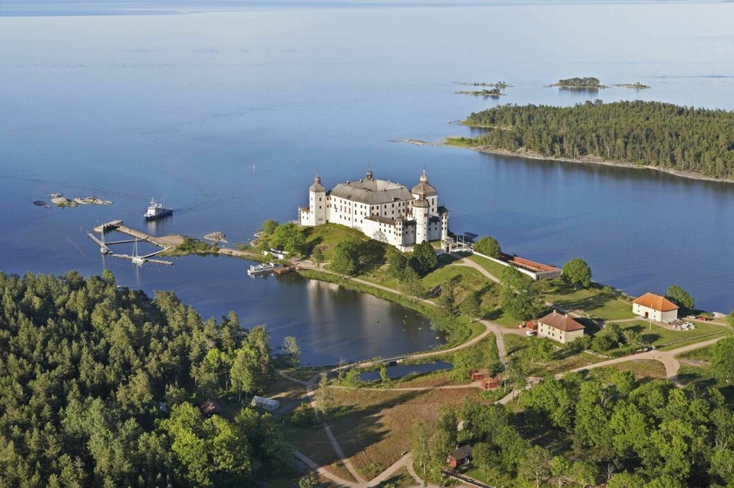 Vackra Läcko slott. Läcko slott från ovan
