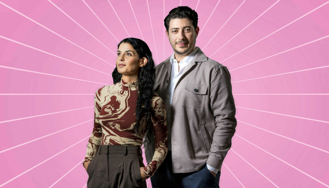 SVT:s programledare Aida Pourshahidi och Fouad Youcefi.
