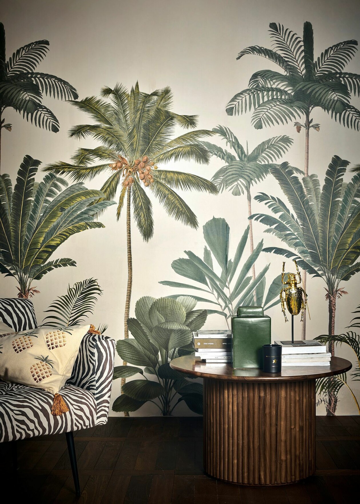 Tapet med palmmotiv från Staycation hos Ellos