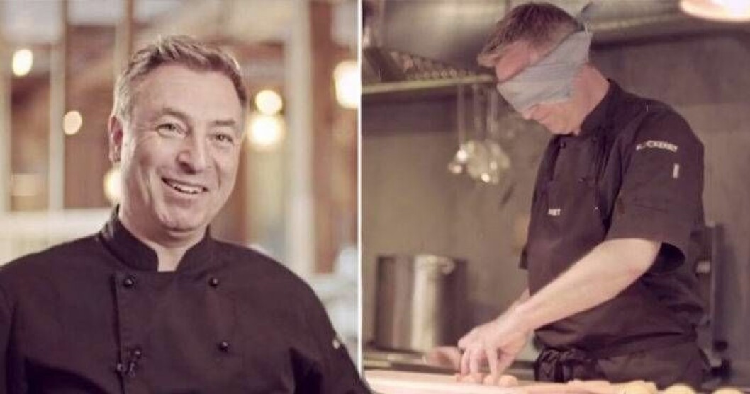 När självförtroendet svek under inspelningarna av <em>Kockarnas kamp</em> så ringde Tareq sin fru eller dottern Ellen för stöd. Foto: TV4 Tareq Taylor i Kockarnas kamp 2017