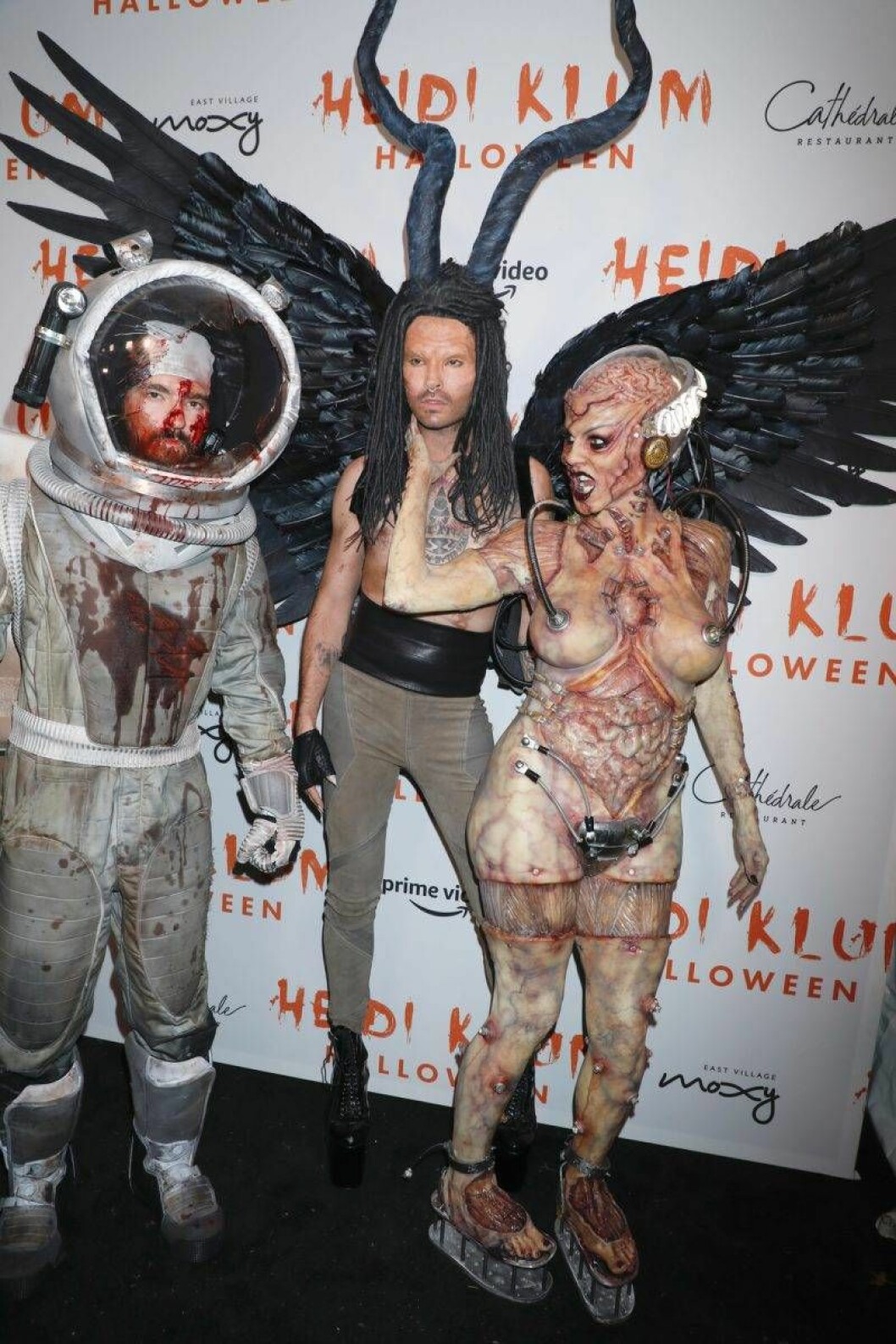 Tom Kaulitz, Bill Kaulitz och Heidi Klum på halloween 2019
