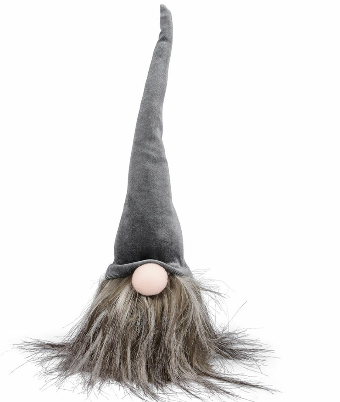 Tomte med grå luva.