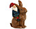 Tomte som sitter på en stor kanin, från Åhléns
