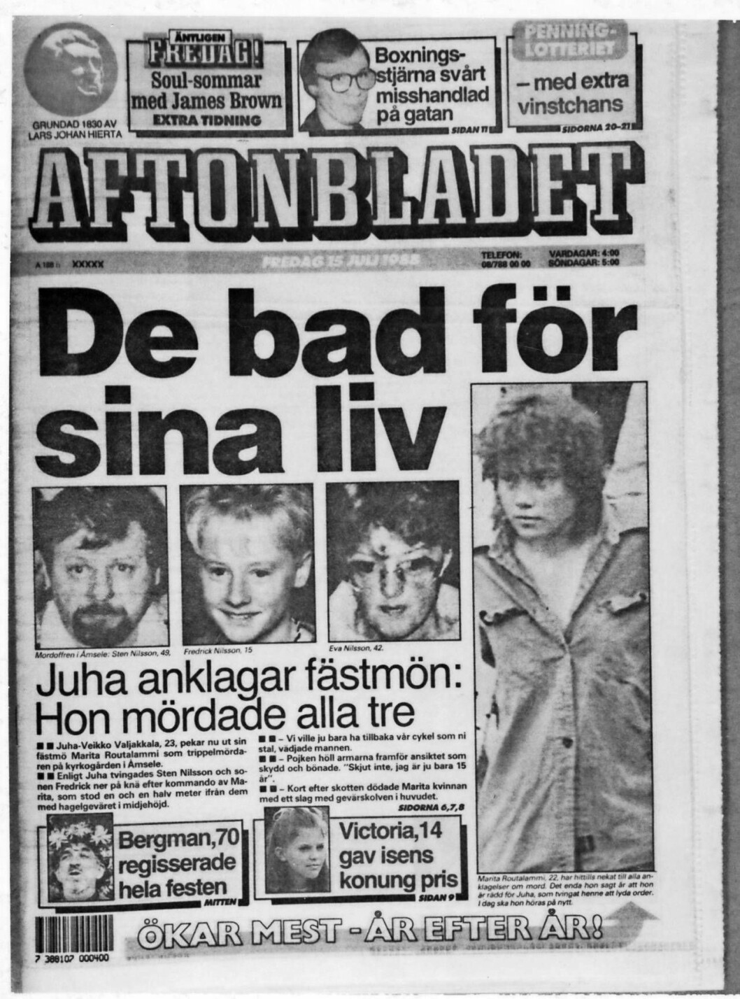 Aftonbladets löpsedel 