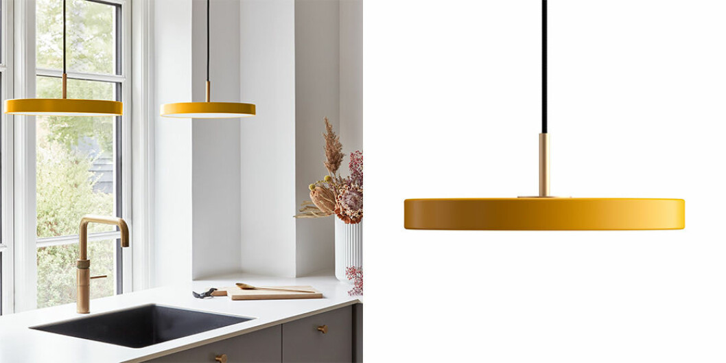 gul lampa från umage