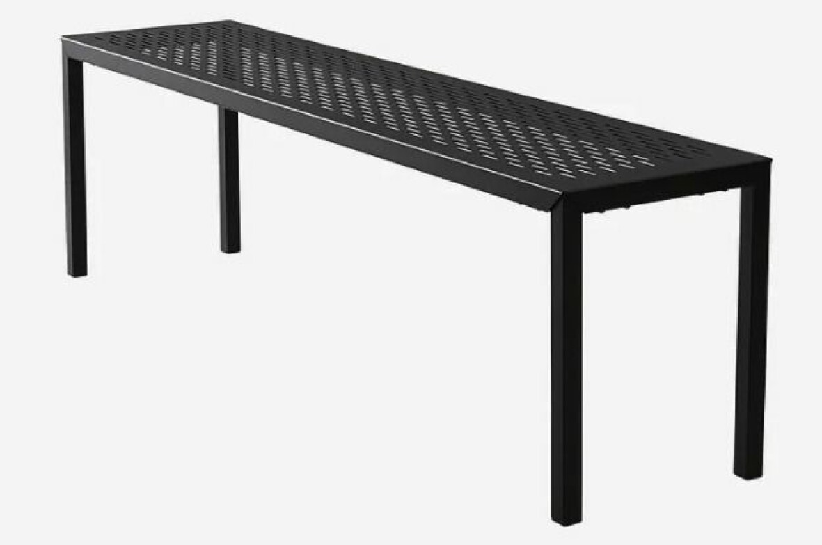 Utebänk i svart metall