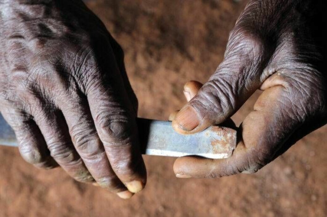 En kniv som används vid könsstympning.