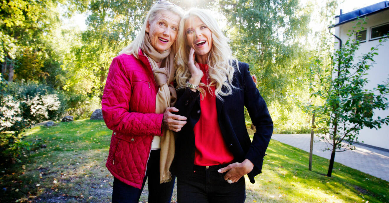 Victoria Silvstedt tillsammans med mamma Ulla.