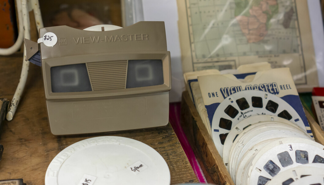 Viewmaster med filmrullar.