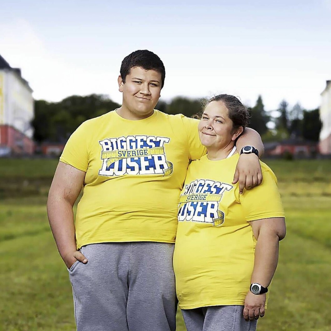 Ibrahim och mamma Paulina före Biggest loser.