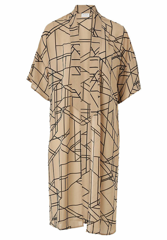 mönstrad lång kimono från vila