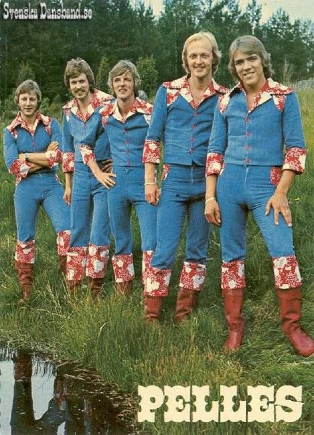 Christer Sjögren, längst fram till höger, började spela i band redan på 60-talet. Här i Mariestadsbandet Pelles under dansbandens gyllene era på 70-talet. Foto: svenskadansband.se Christer Sjögren i bandet Pelles när det begav sig.