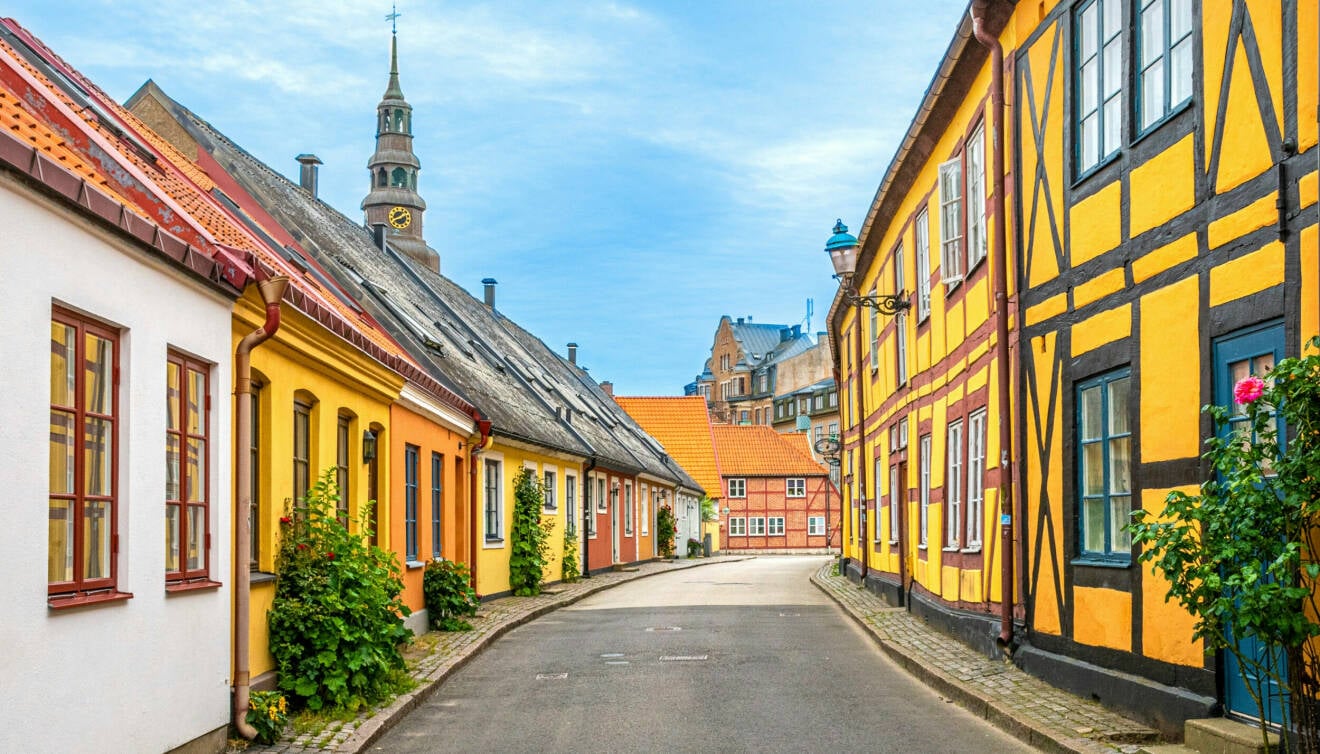 En gata i Ystad i Skåne
